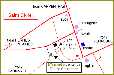 Route map of St Didier